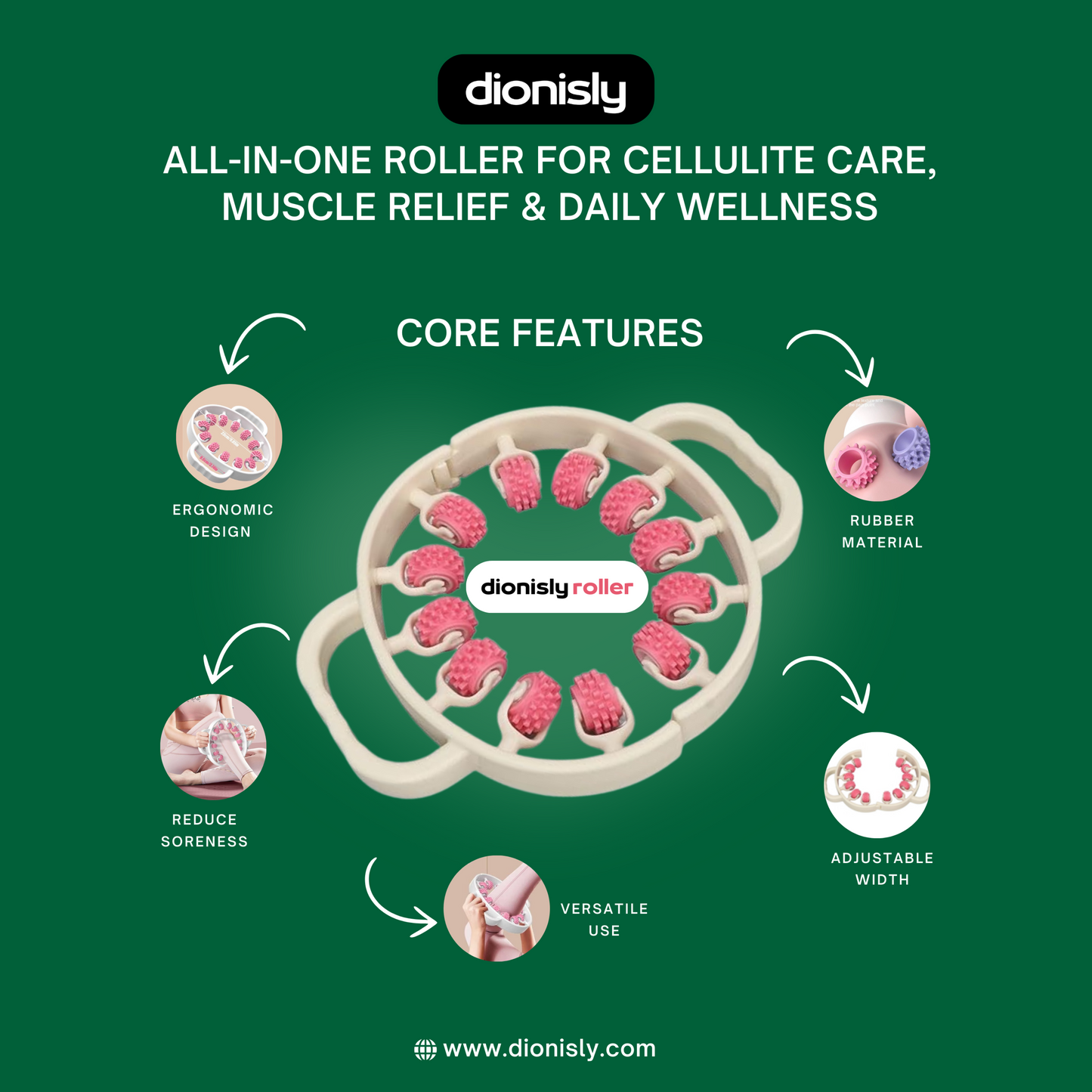 Dionisly Muscle & Cellulite Relief Roller